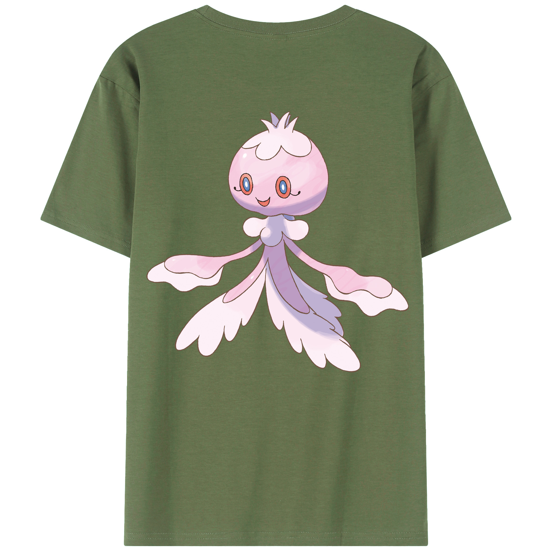 （画像用） ポケットモンスター Pokémon 綿100％ メンズ半袖Tシャツ（バックプリント） 通気性